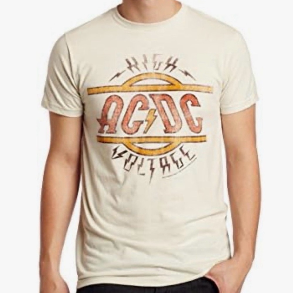 AC/DC NWT High Voltage Graphic Band Tee Vintage Wash Unisex XXL